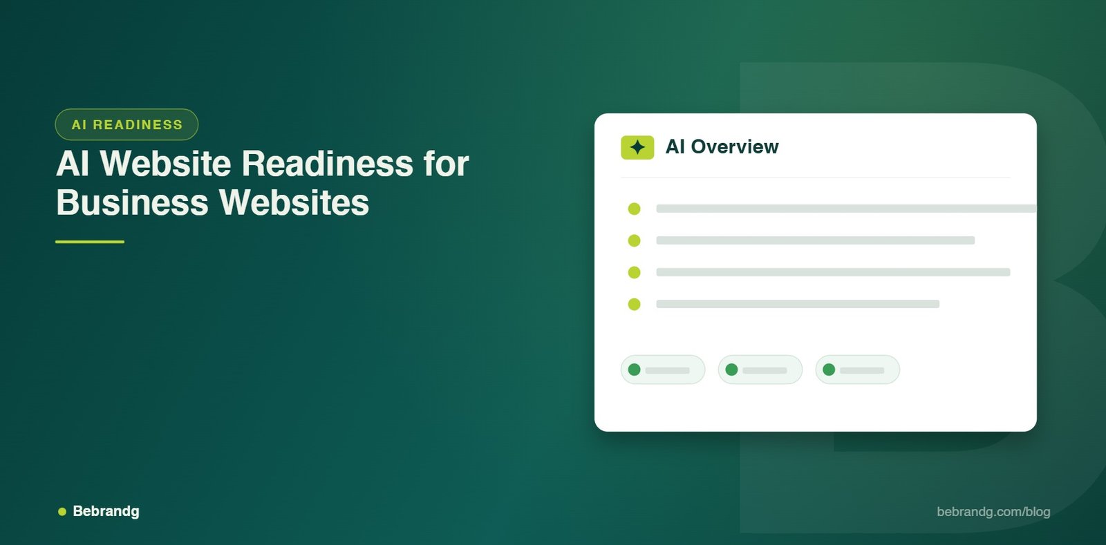 Bebrandg blog article: AI Website Readiness for Business Websites