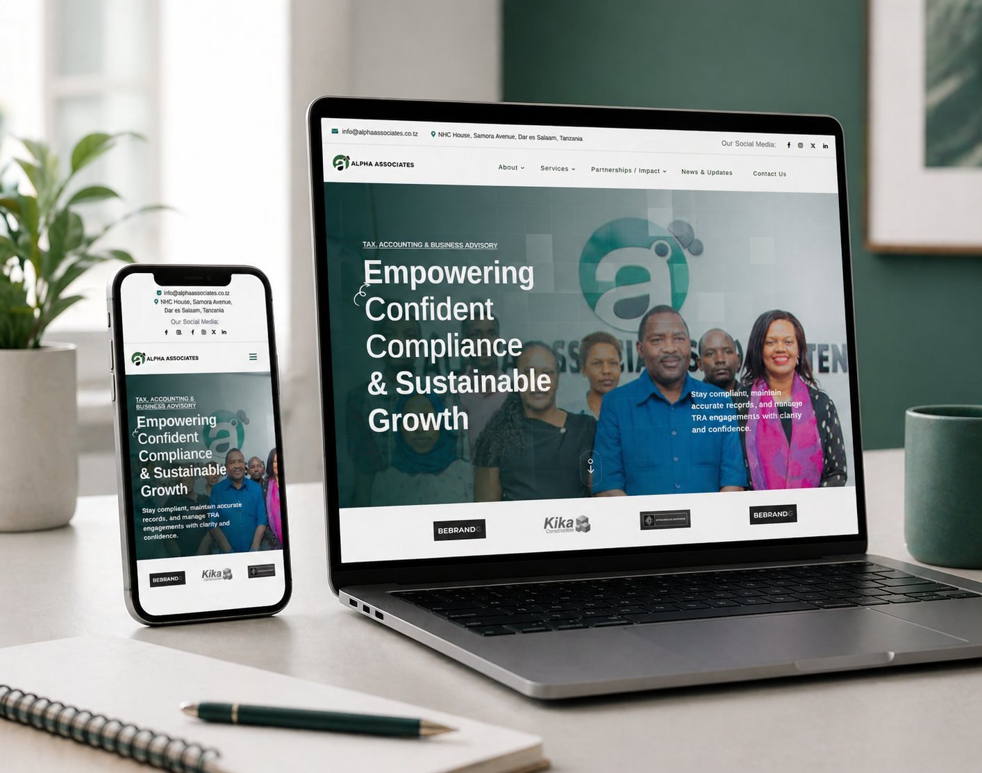 Bebrandg Alpha Associates Website Design Project preview