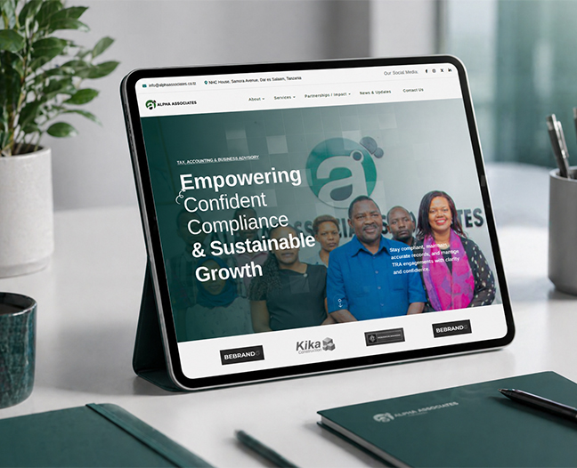 Bebrandg project Alpha Associates website design