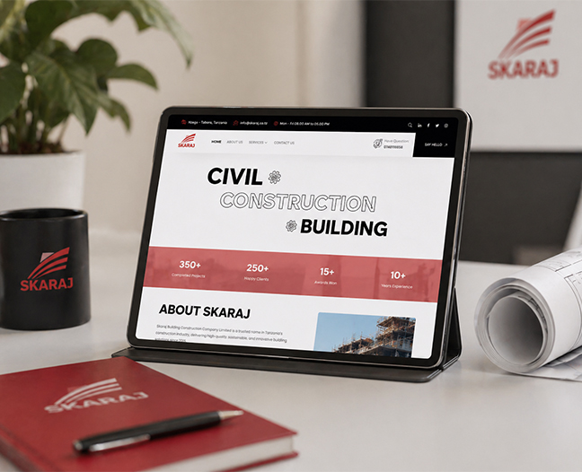 Bebrandg project Skaraj construction website design
